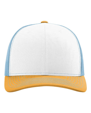 Richardson 112 - White/ Columbia Blue/ Yellow