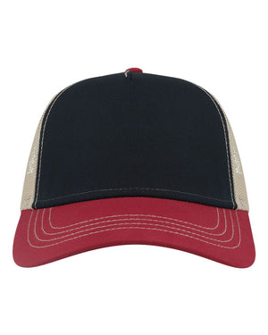 Atlantis Headwear RAPPER - Navy/ Burgundy/ Khaki