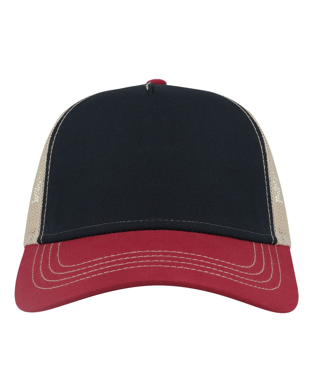 Atlantis Headwear RAPPER - Navy/ Burgundy/ Khaki