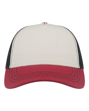 Atlantis Headwear RAPPER - White/ Burgundy/ Black