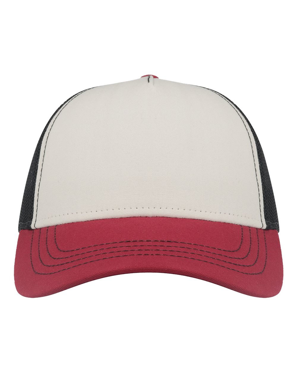 Atlantis Headwear RAPPER - White/ Burgundy/ Black