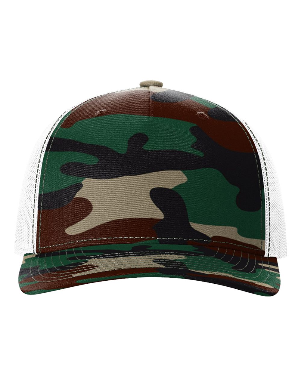 Richardson 112PFP - Green Camo/ White