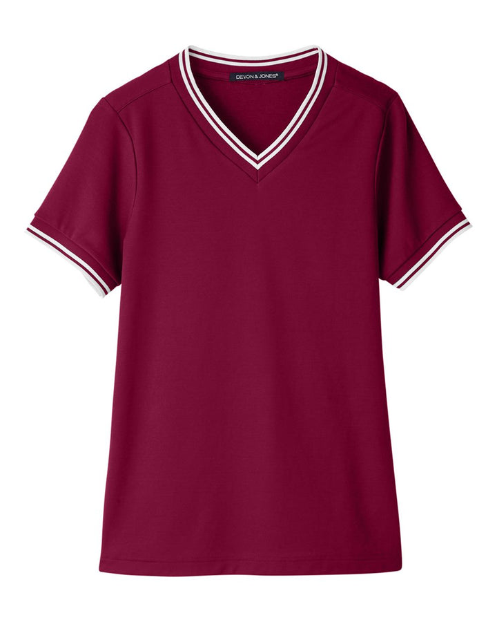 Devon & Jones DG20CW - Burgundy/ White