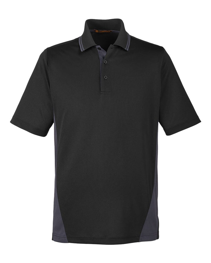 Harriton M386 - Black/ Dark Charcoal