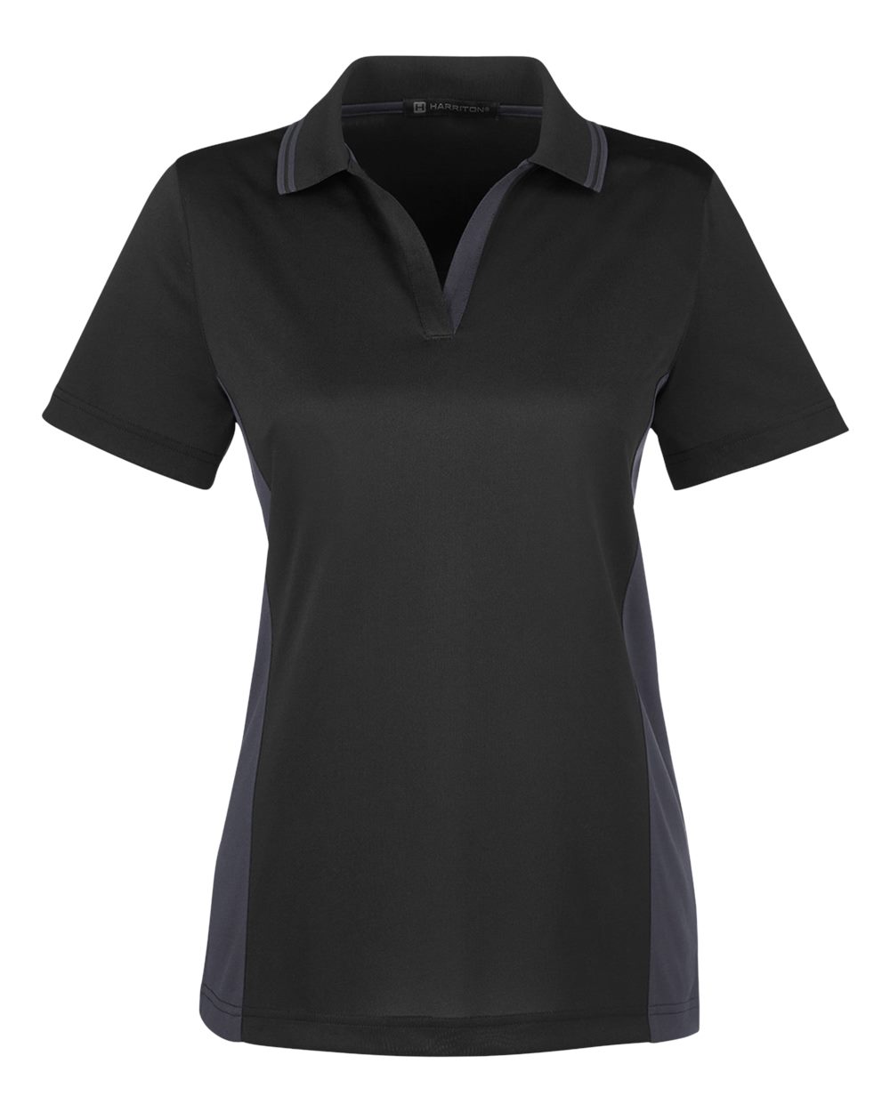 Harriton M386W - Black/ Dark Charcoal