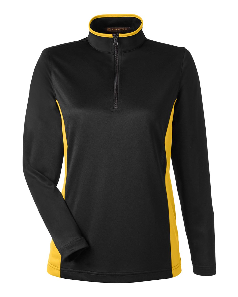 Harriton M786W - Black/ Sunray Yellow