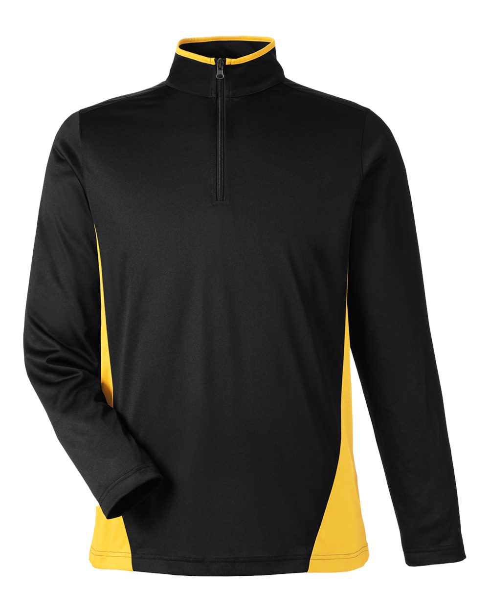 Harriton M786 - Black/ Sunray Yellow