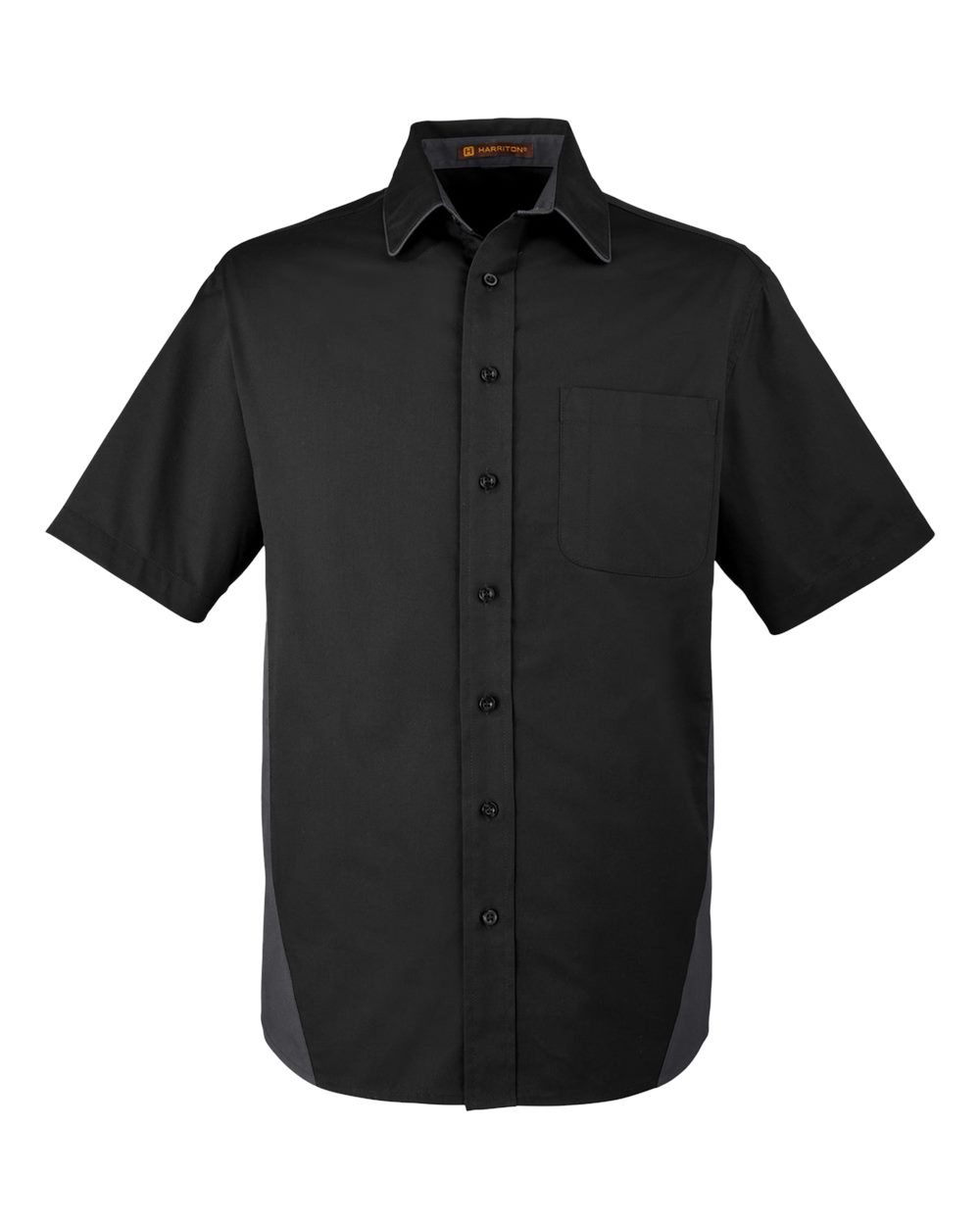 Harriton M586T - Black/ Dark Charcoal