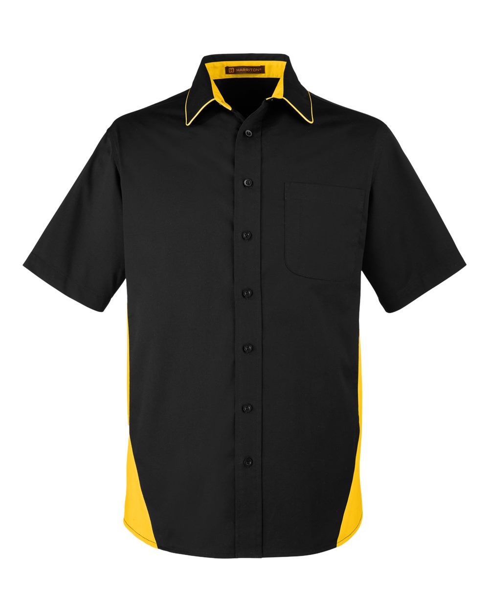 Harriton M586T - Black/ Sunray Yellow