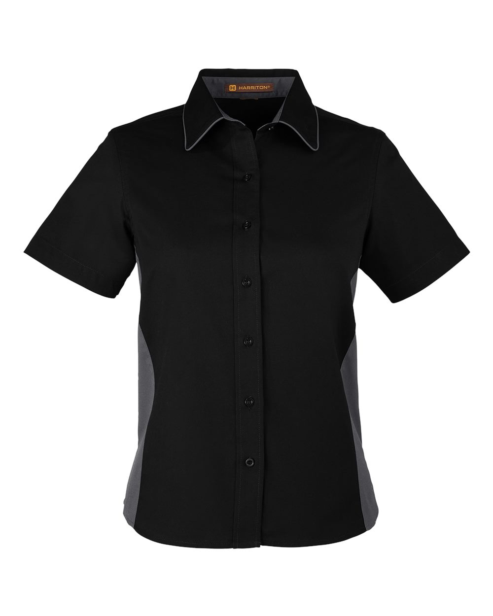 Harriton M586W - Black/ Dark Charcoal