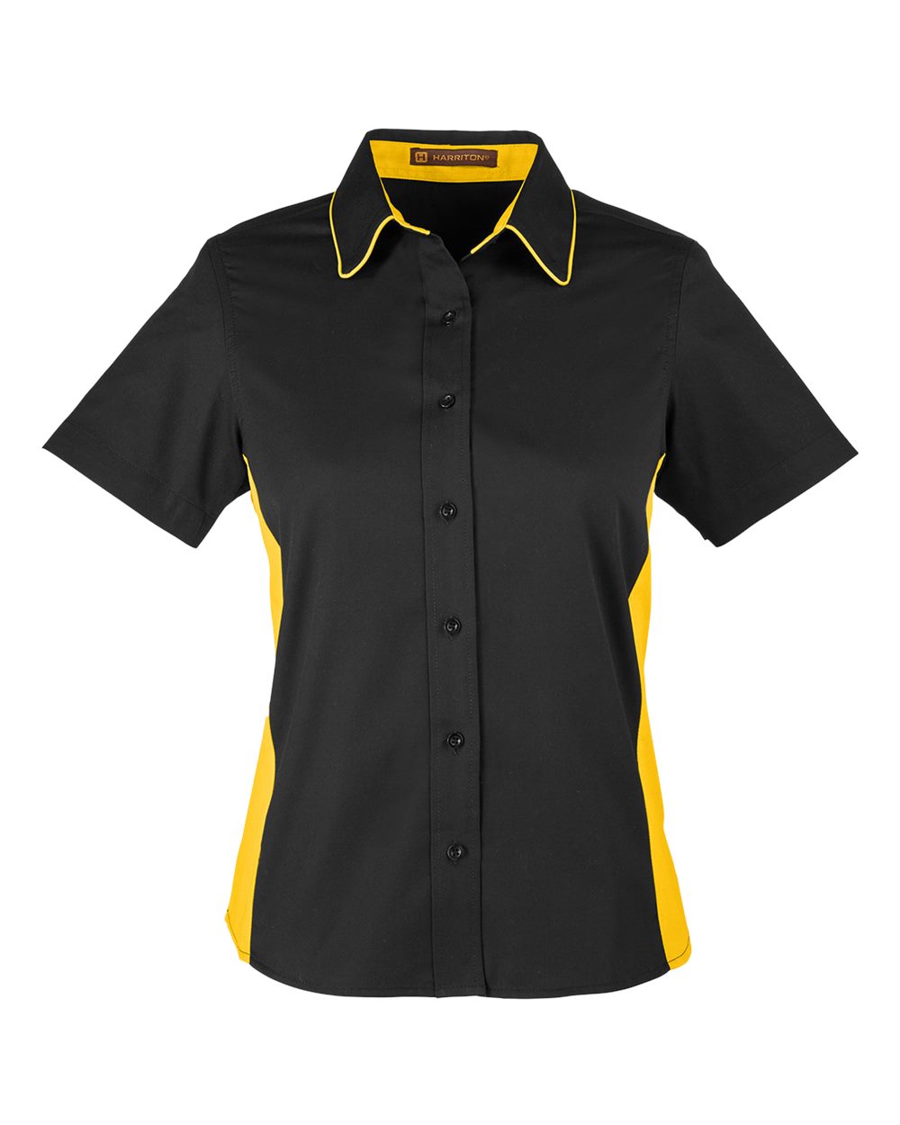 Harriton M586W - Black/ Sunray Yellow