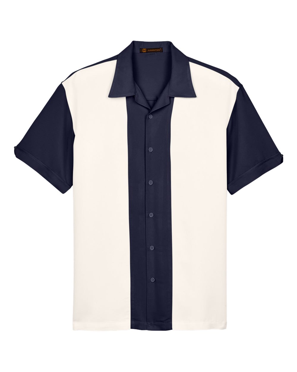 Harriton M575 - Navy/ Cream