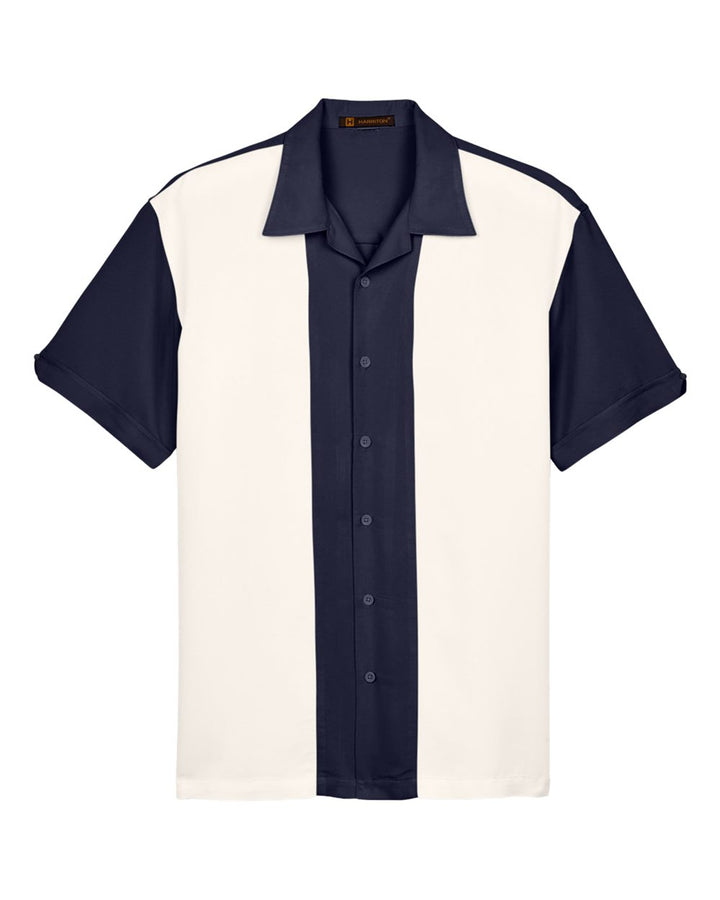 Harriton M575 - Navy/ Cream