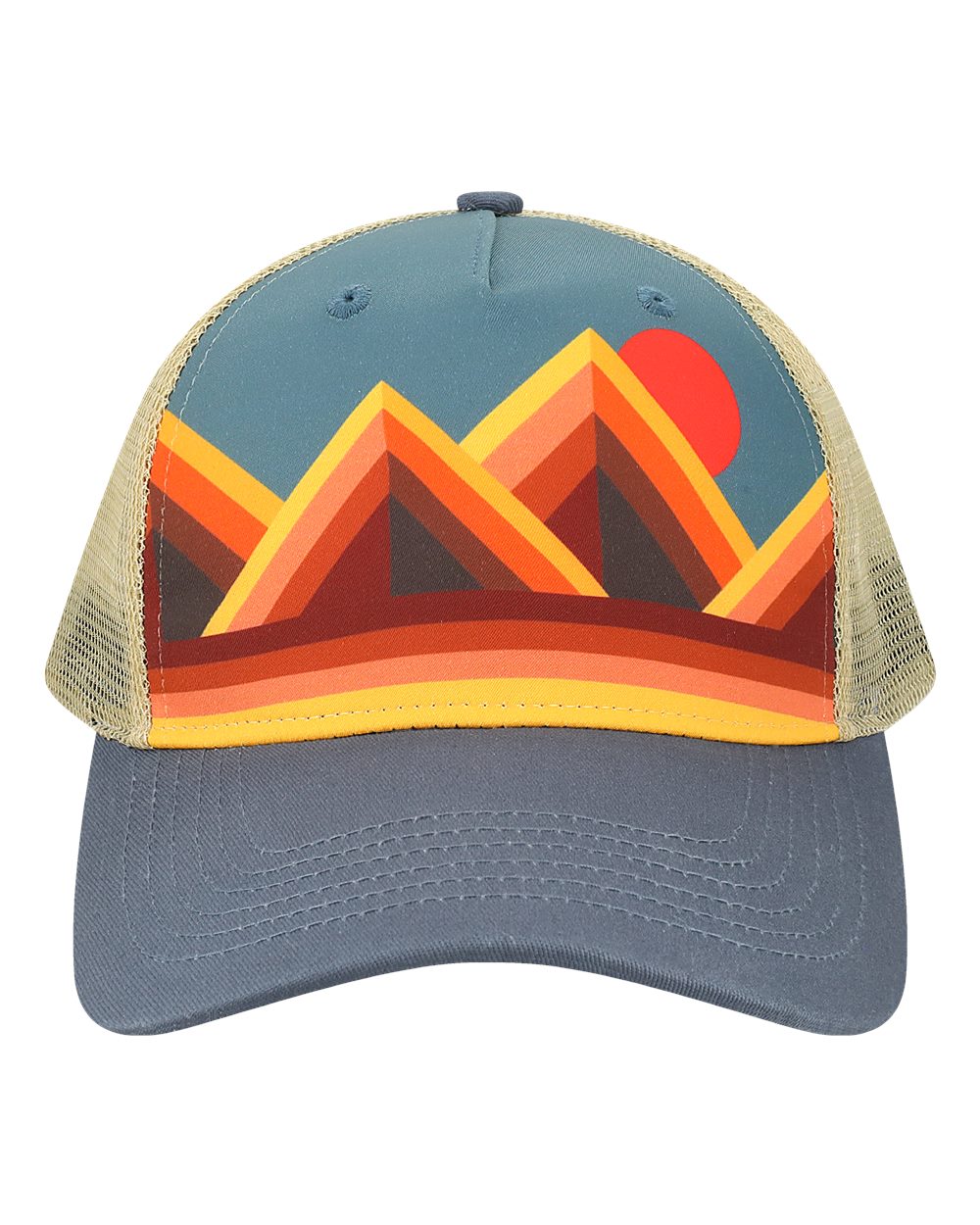 LOCALE 5PTKR - Mountain Contours Maroon/ Slate