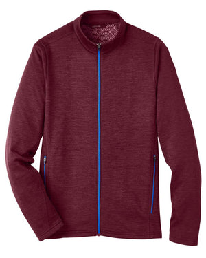 North End NE712 - Burgundy Heather/ Olympic Blue
