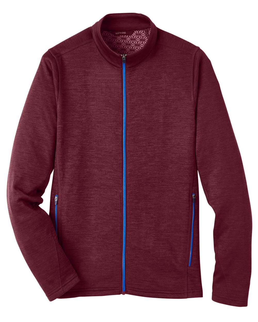 North End NE712 - Burgundy Heather/ Olympic Blue