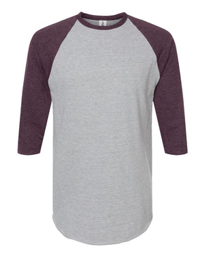Tultex 245 - Heather Grey/ Heather Maroon