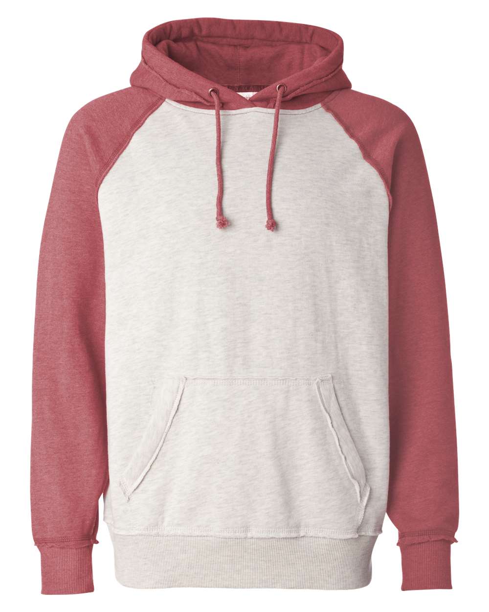 J. America 8885 - Oatmeal Heather/ Simply Red Heather