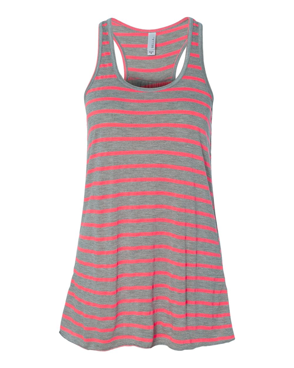 BELLA + CANVAS 8800 - Athletic Heather/ Neon Pink