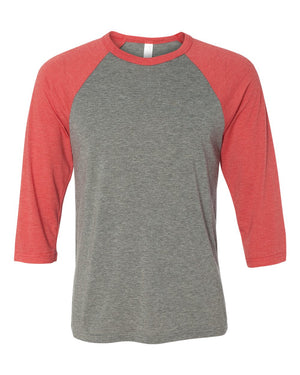 BELLA + CANVAS 3200 - Grey/ Red Triblend
