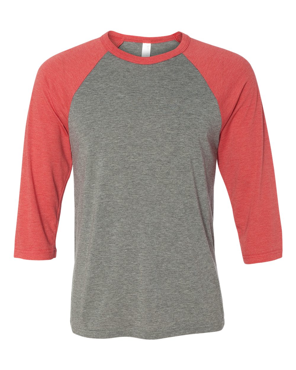 BELLA + CANVAS 3200 - Grey/ Red Triblend