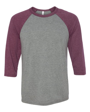 BELLA + CANVAS 3200 - Grey/ Maroon Triblend