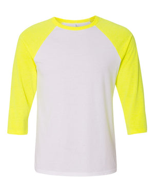 BELLA + CANVAS 3200 - White/ Neon Yellow