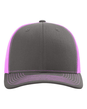 Richardson 112 - Charcoal/ Neon Pink