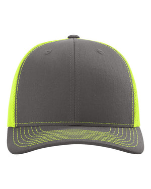 Richardson 112 - Charcoal/ Neon Yellow
