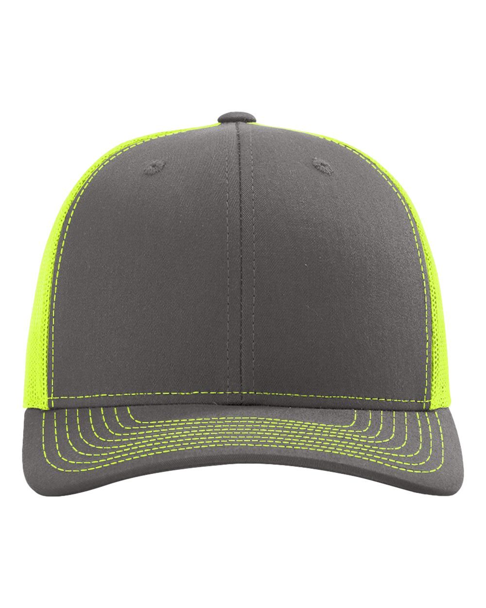 Richardson 112 - Charcoal/ Neon Yellow