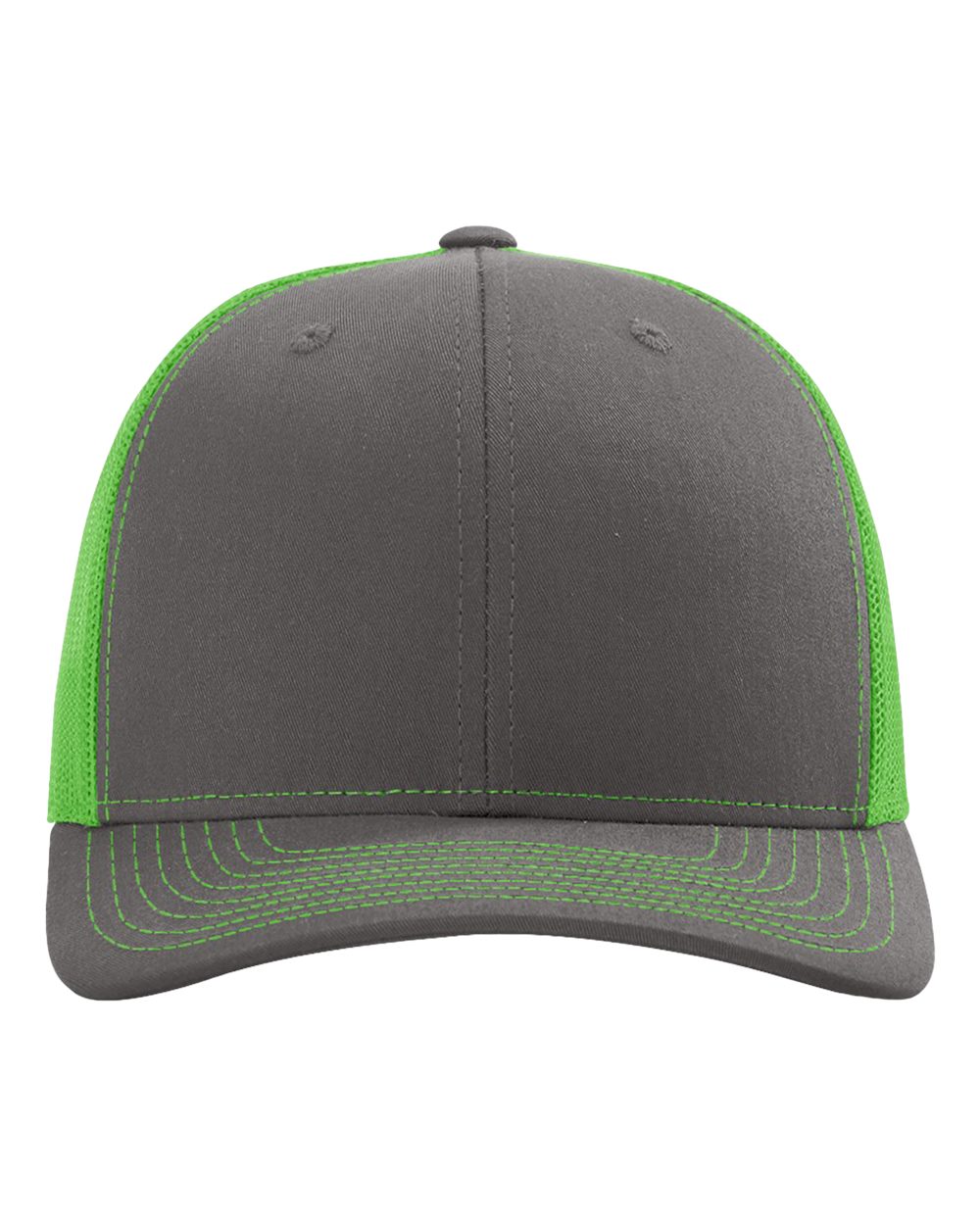 Richardson 112 - Charcoal/ Neon Green