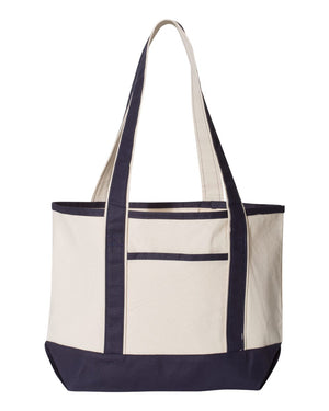 Q-Tees Q125800 - Natural/ Navy