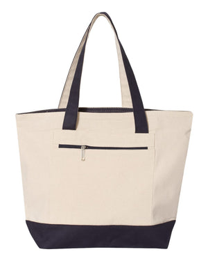 Q-Tees Q1300 - Natural/ Navy