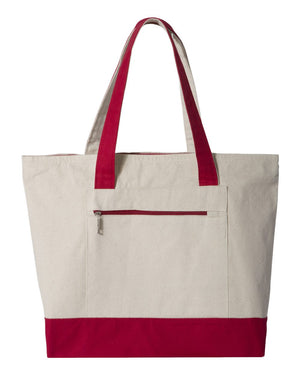 Q-Tees Q1300 - Natural/ Red