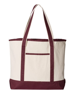 Q-Tees Q1500 - Natural/ Maroon