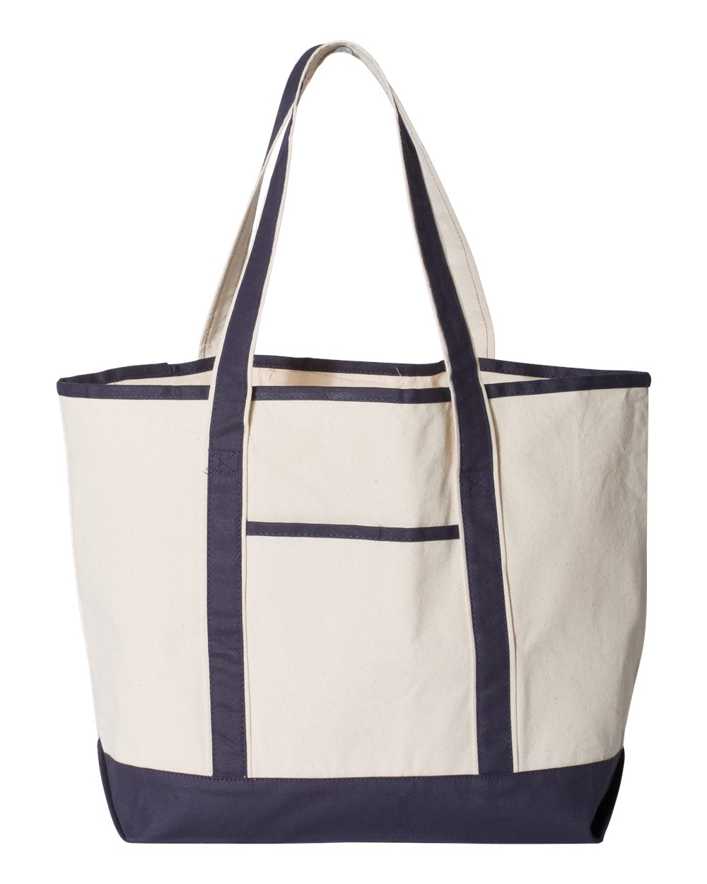 Q-Tees Q1500 - Natural/ Navy