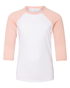 BELLA + CANVAS 3200Y - White/ Heather Peach