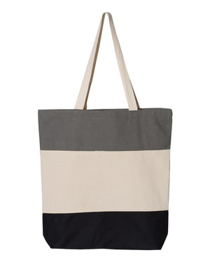 Q-Tees Q125900 - Black/ Natural/ Light Grey