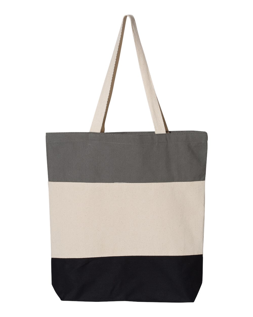 Q-Tees Q125900 - Black/ Natural/ Light Grey