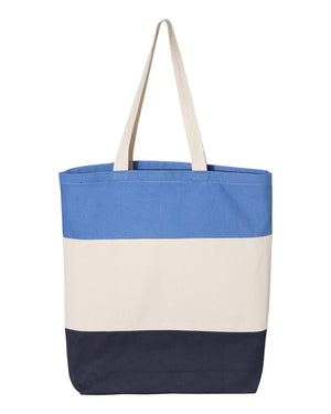 Q-Tees Q125900 - Navy/ Natural/ Carolina Blue