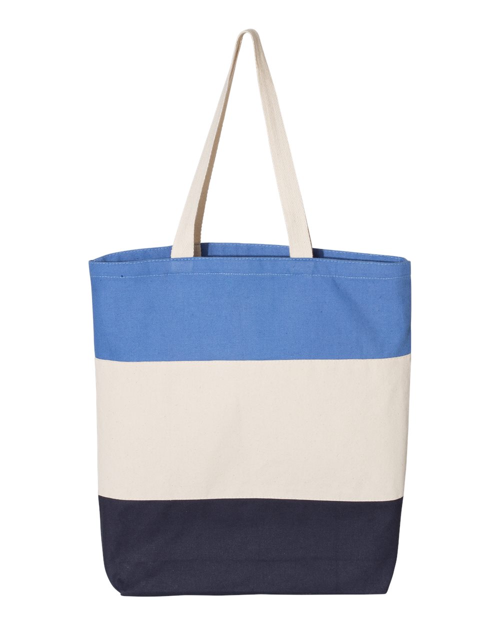 Q-Tees Q125900 - Navy/ Natural/ Carolina Blue