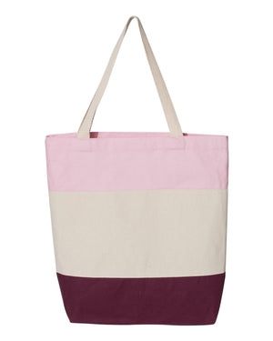 Q-Tees Q125900 - Maroon/ Natural/ Light Pink