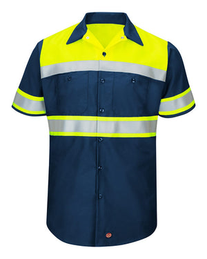 Red Kap SY80T - Fluorescent Yellow/ Navy
