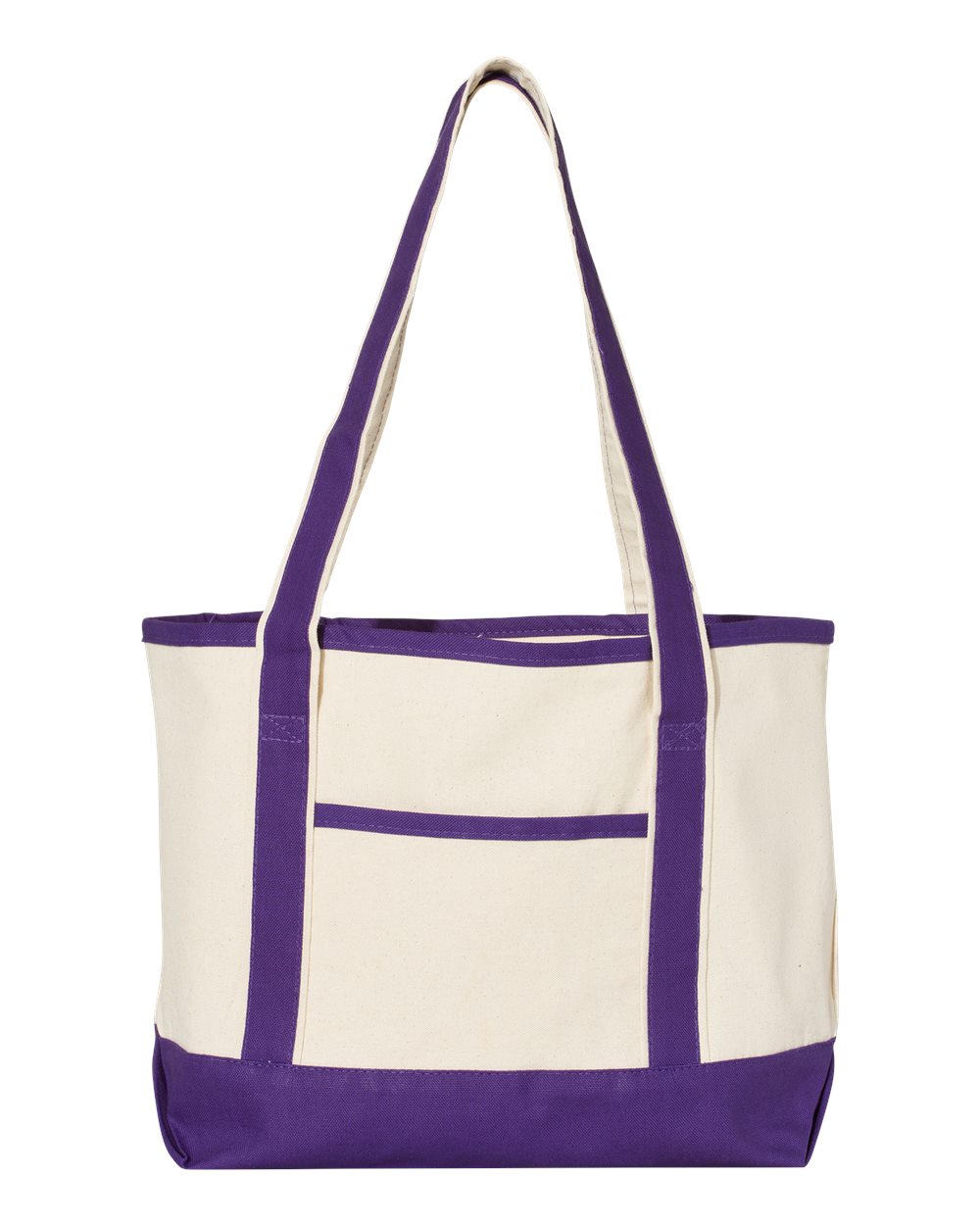 Q-Tees Q125800 - Natural/ Purple