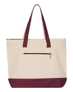 Q-Tees Q1300 - Natural/ Maroon