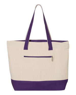 Q-Tees Q1300 - Natural/ Purple