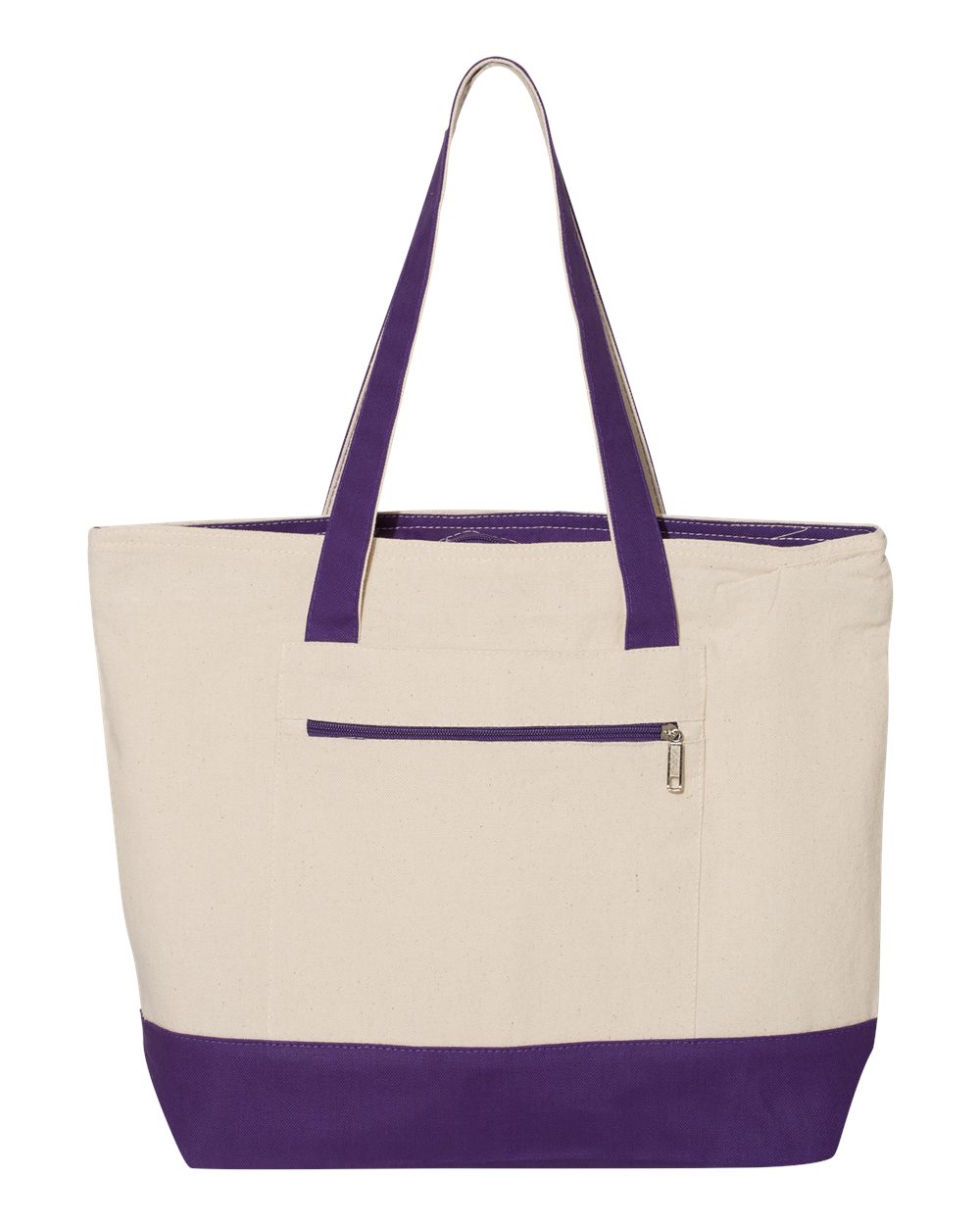 Q-Tees Q1300 - Natural/ Purple