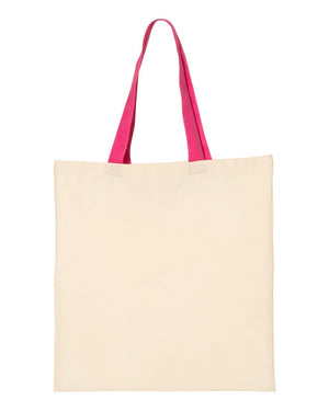 Q-Tees QTB6000 - Natural/ Hot Pink
