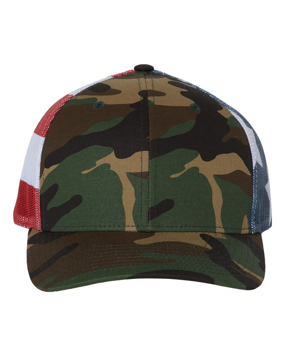 Richardson 112PM - Green Camo/ Stars & Stripes
