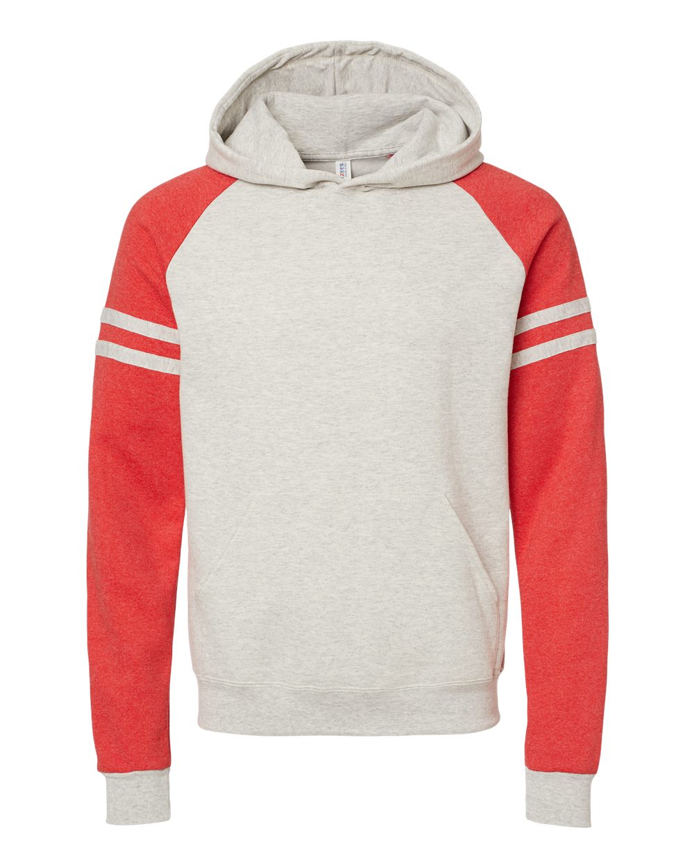 JERZEES 97CR - Oatmeal Heather/ Fiery Red Heather